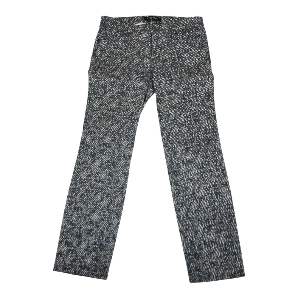 Etcetera Women's Tweed Print Slim Leg Career Pants‎ Size 2